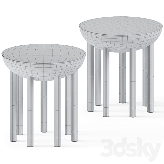 Coffee Table Chalon by Kelly Wearstler 3DS Max Model - thumbnail 2