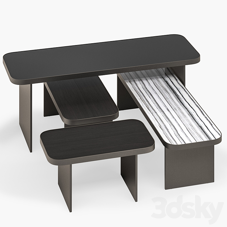 Coffee table Clive Minotti 3DS Max - thumbnail 1