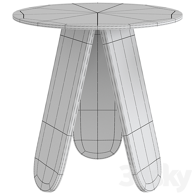 Coffee table Corner design Prism 3DS Max Model - thumbnail 2