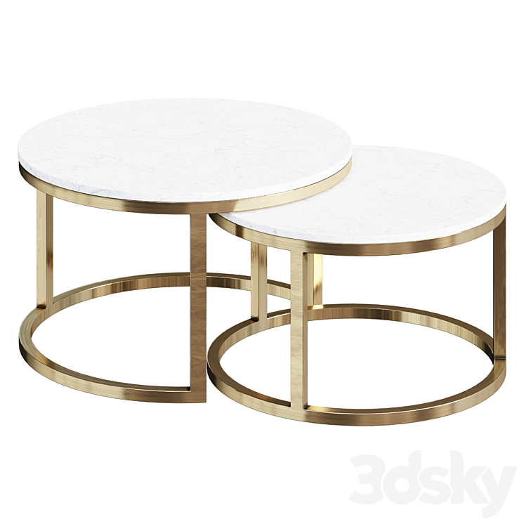 Coffee table CT8026 coffee table 3DS Max Model - thumbnail 1