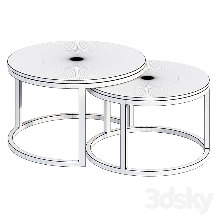 Coffee table CT8026 coffee table 3DS Max Model - thumbnail 2