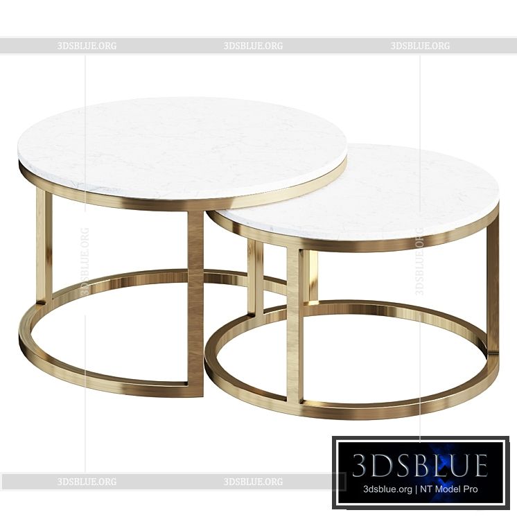 Coffee table CT8026 coffee table 3DS Max - thumbnail 3