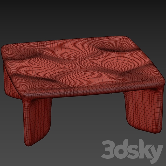 Coffee table Dante 3DS Max Model - thumbnail 3