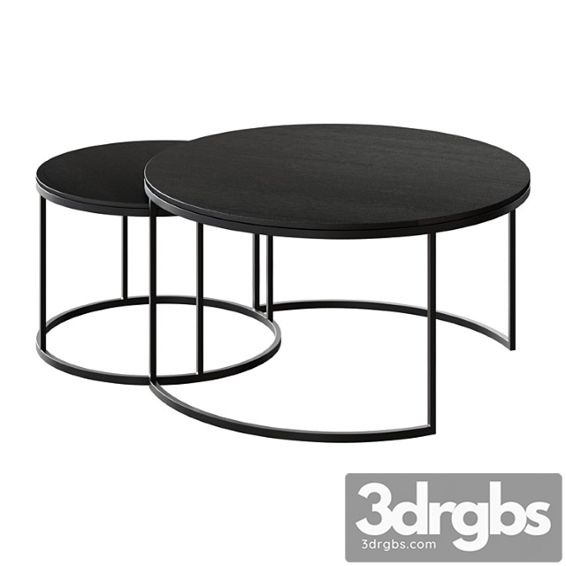 Coffee table duke round metal nesting coffee tables coffee table - thumbnail 1