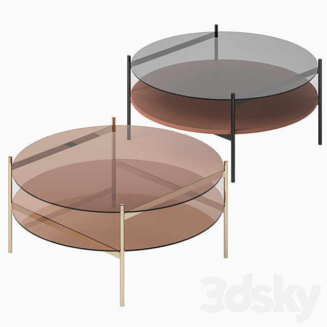 Coffee table Duotone circular 3DSMax File - thumbnail 1