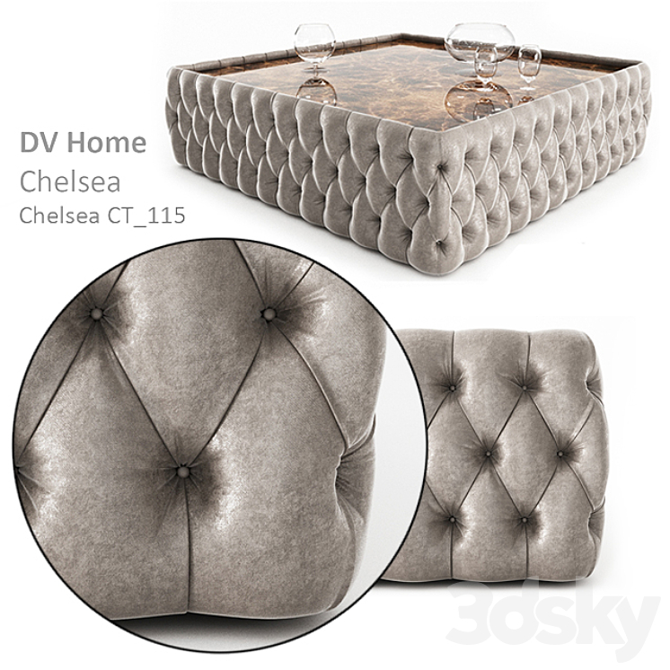 Coffee table DV Home Chelsea – Chelsea CT_115 3DS Max - thumbnail 2