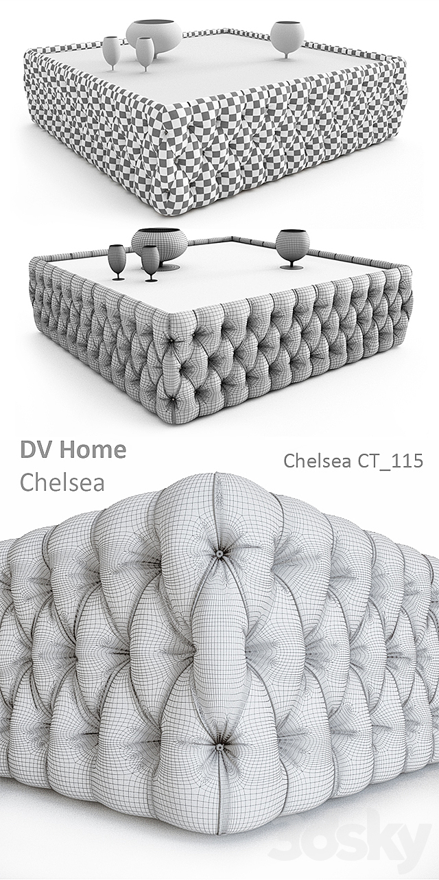 Coffee table DV Home Chelsea – Chelsea CT_115 3DSMax File - thumbnail 3