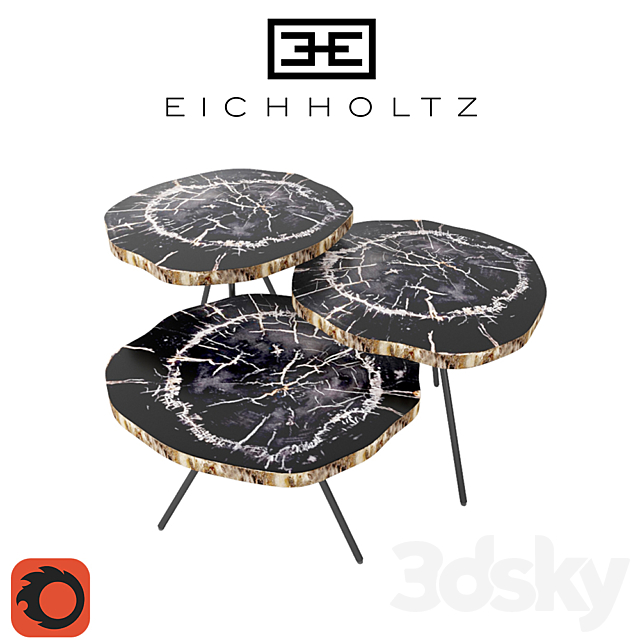 Coffee table Eichholtz 111465 De Soto 3ds Max - thumbnail 1