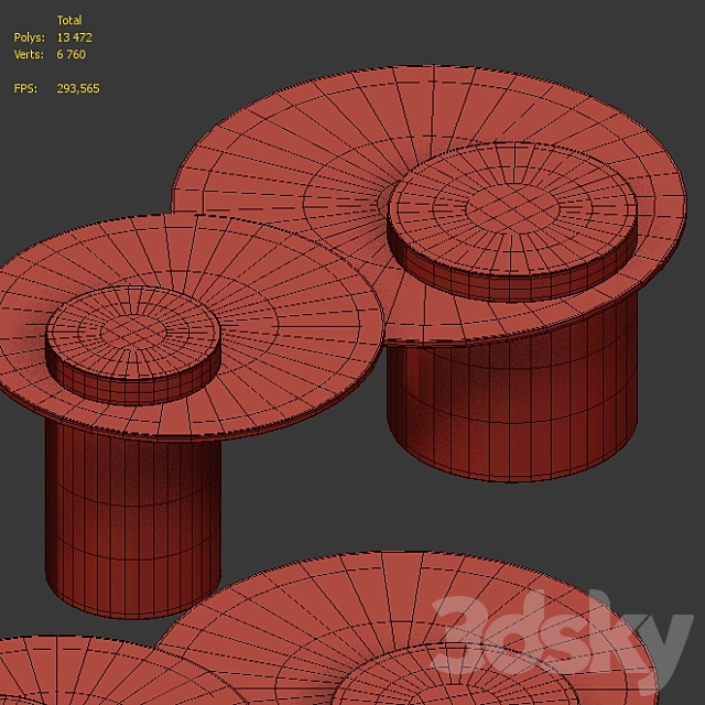 Coffee Table Equilibre by Eichholtz 3DS Max Model - thumbnail 4