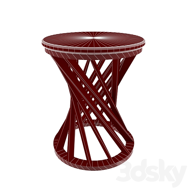 Coffee table Fresno 3DS Max Model - thumbnail 2