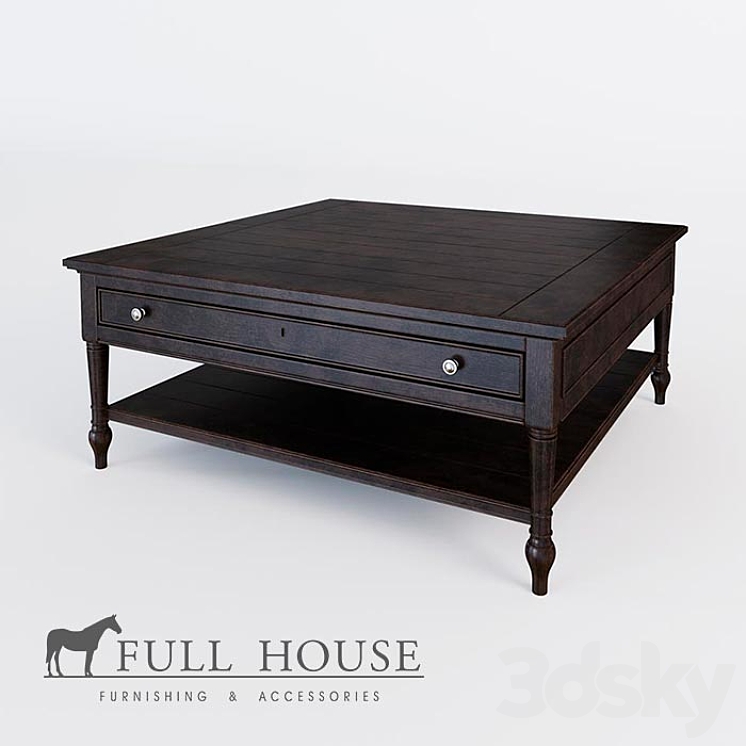 Coffee table FULL HOUSE OM 3DS Max Model - thumbnail 3