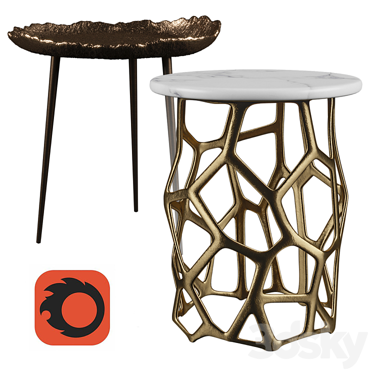 Coffee table garda decor 3DS Max - thumbnail 1