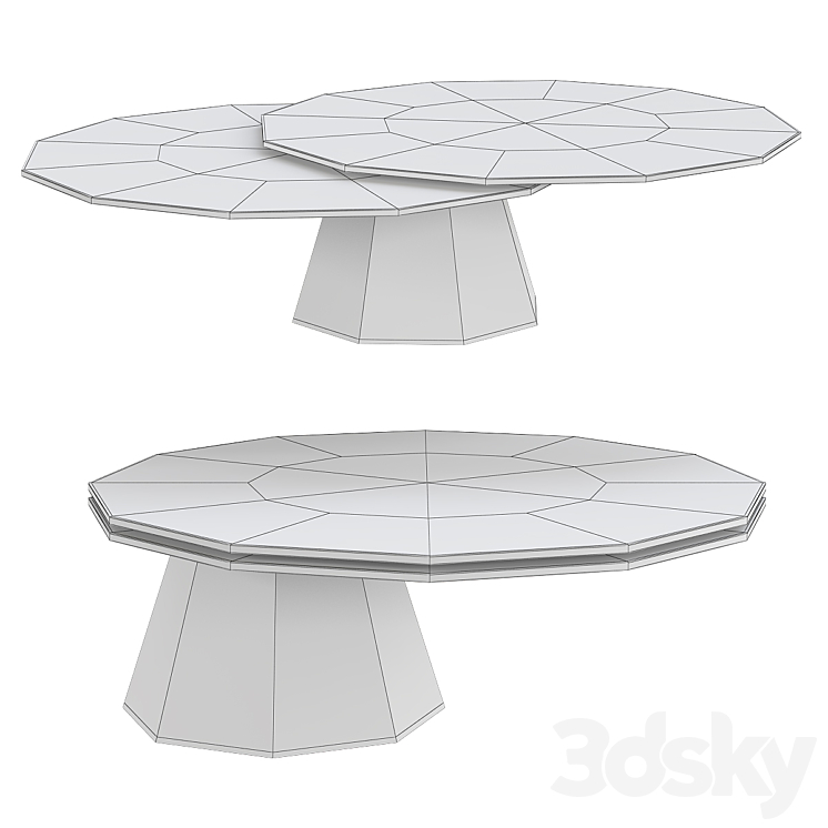 Coffee table Girotondo Naos 3DS Max - thumbnail 2