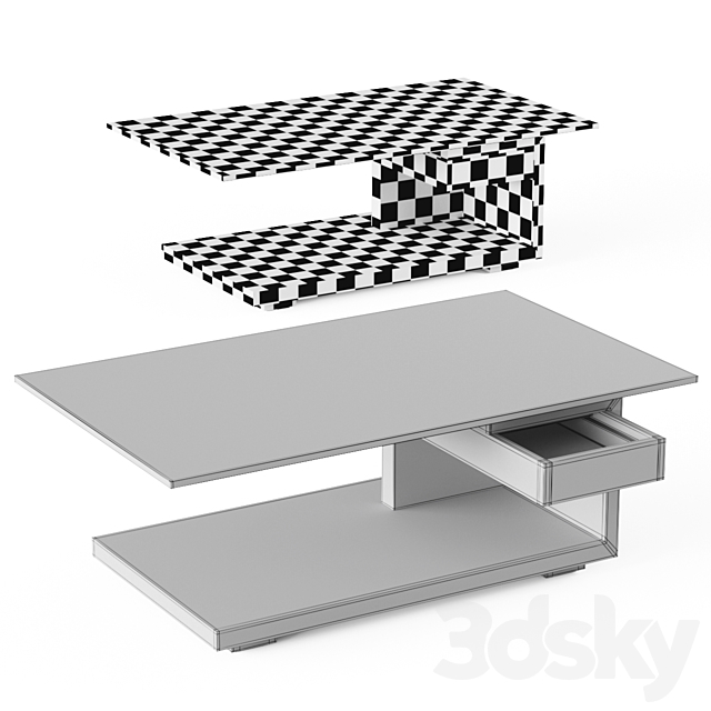 Coffee table GWINNER CT405-110 3DS Max Model - thumbnail 3