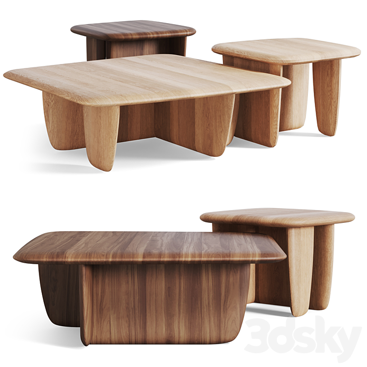 coffee table Iloss by La Redoute 3DS Max Model - thumbnail 3