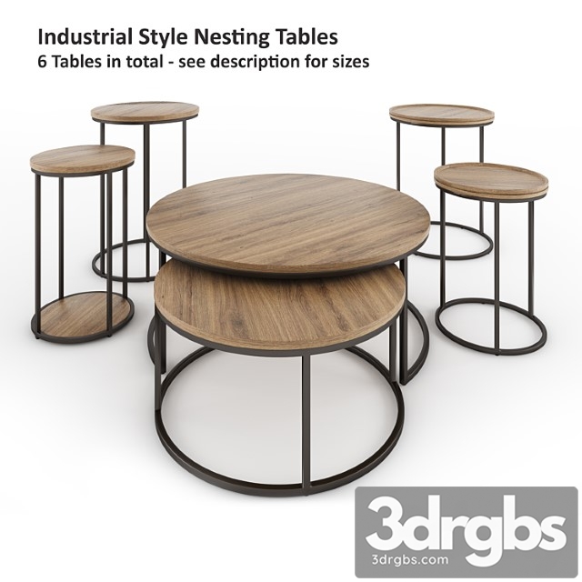 Coffee Table Industrial Style 3dsmax Download - thumbnail 1