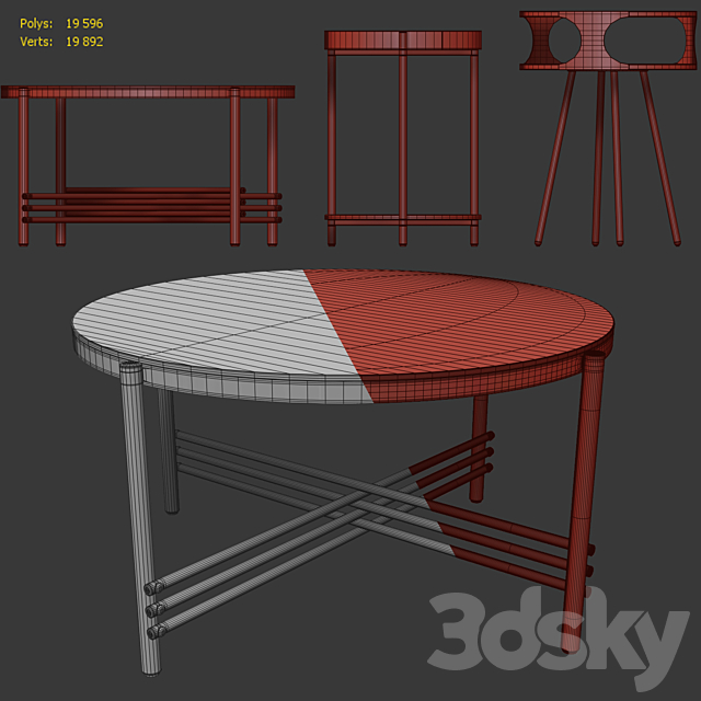 Coffee table Ismena. Kirby. Rolo from Angstrem. Coffee table by Angstrem 3DSMax File - thumbnail 5