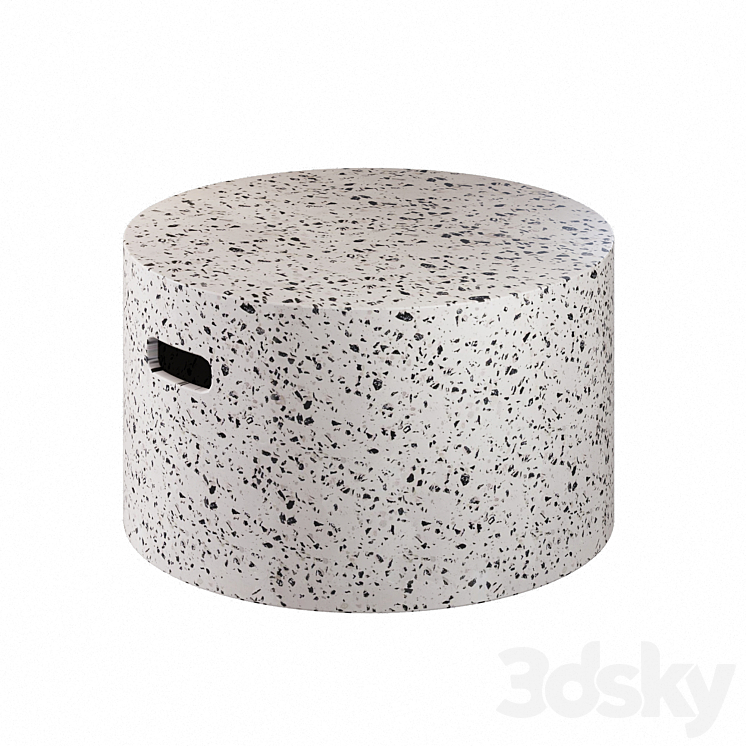 Coffee Table Jenell Terrazzo La Forma in Four Versions 3DS Max Model - thumbnail 2