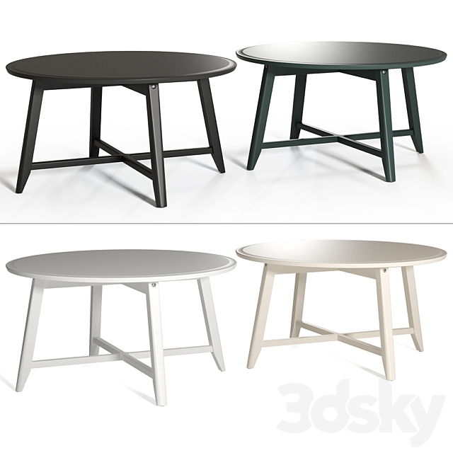 Coffee table Kragsta (ikea) 3DS Max Model - thumbnail 2