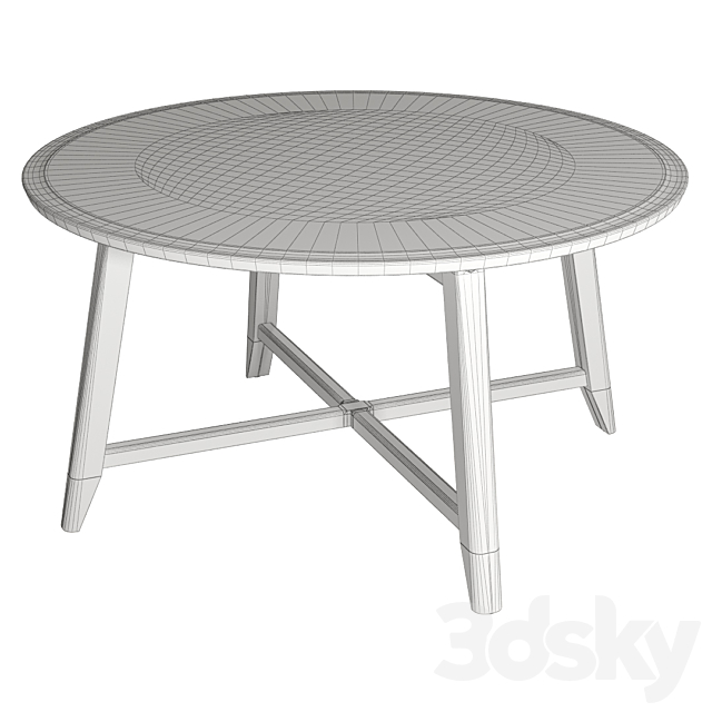 Coffee table Kragsta (ikea) 3DS Max Model - thumbnail 5