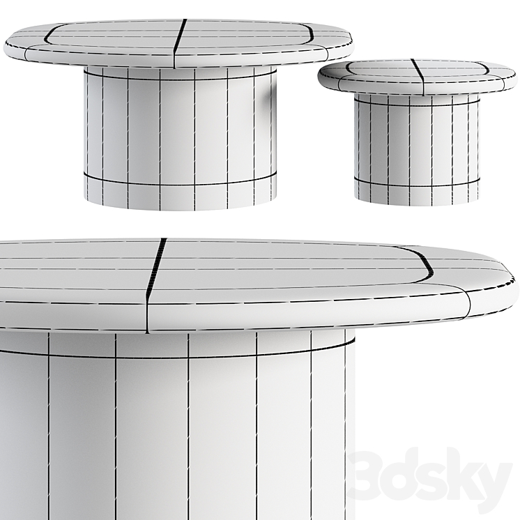 Coffee table La Redoute Oreus 3DS Max - thumbnail 2