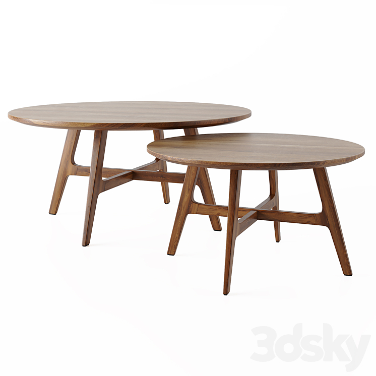 Coffee table larsen 3DS Max Model - thumbnail 1