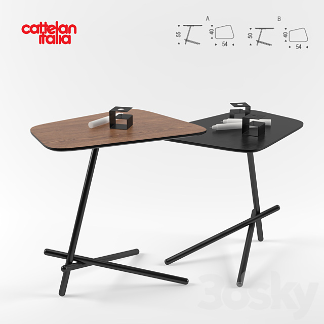 Coffee table LASER Cattelan Italia 3DS Max Model - thumbnail 1