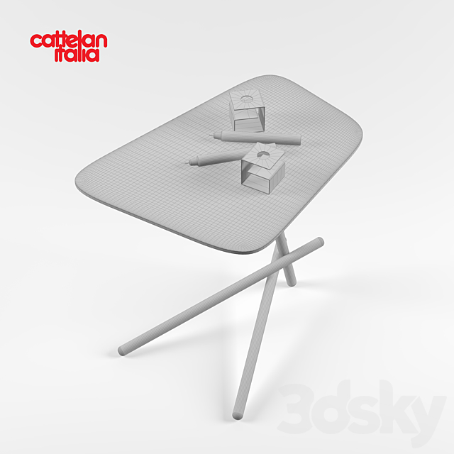 Coffee table LASER Cattelan Italia 3DS Max Model - thumbnail 2