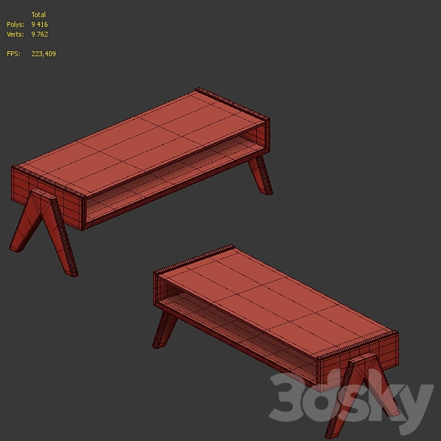 COFFEE TABLE LIONNEL BY EICHHOLTZ 3DSMax File - thumbnail 7