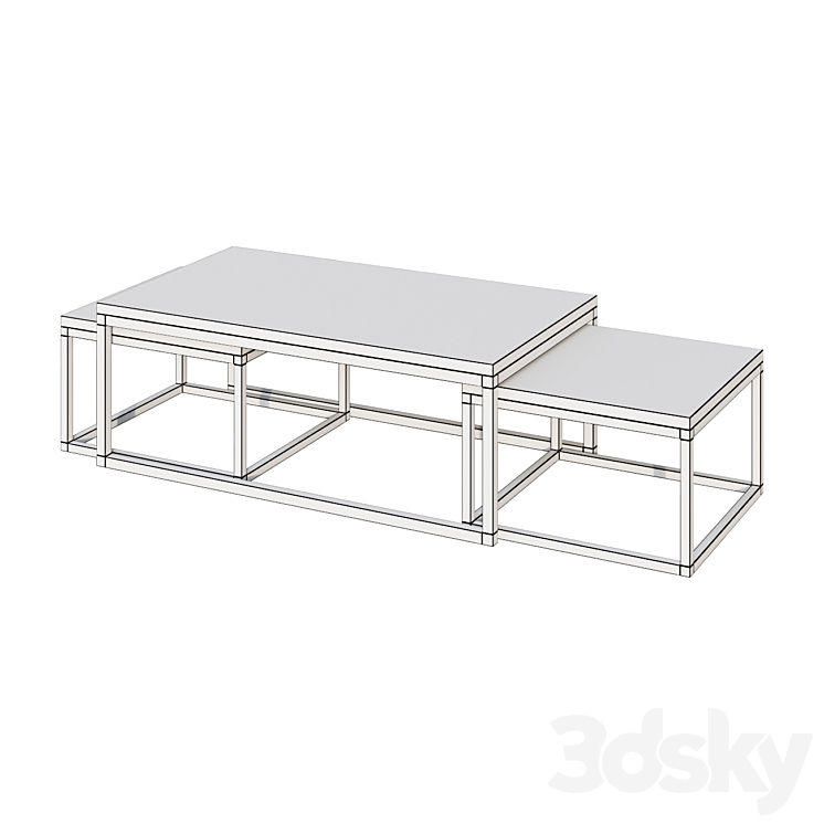 Coffee table LONG ISLAND coffee table 3DS Max - thumbnail 2