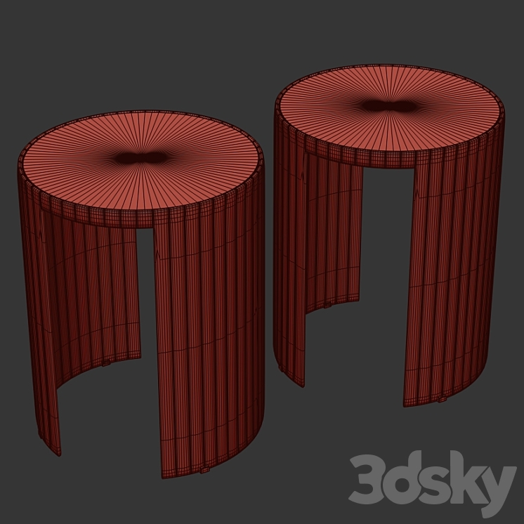 Coffee table Longhi SUN 3DS Max - thumbnail 2