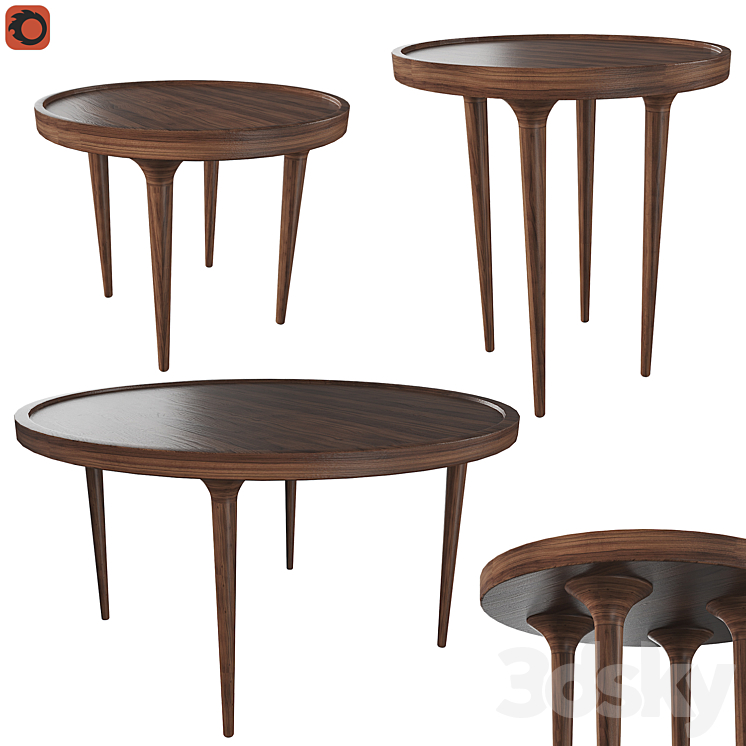 Coffee table Magosia AM.PM. 3DS Max - thumbnail 1