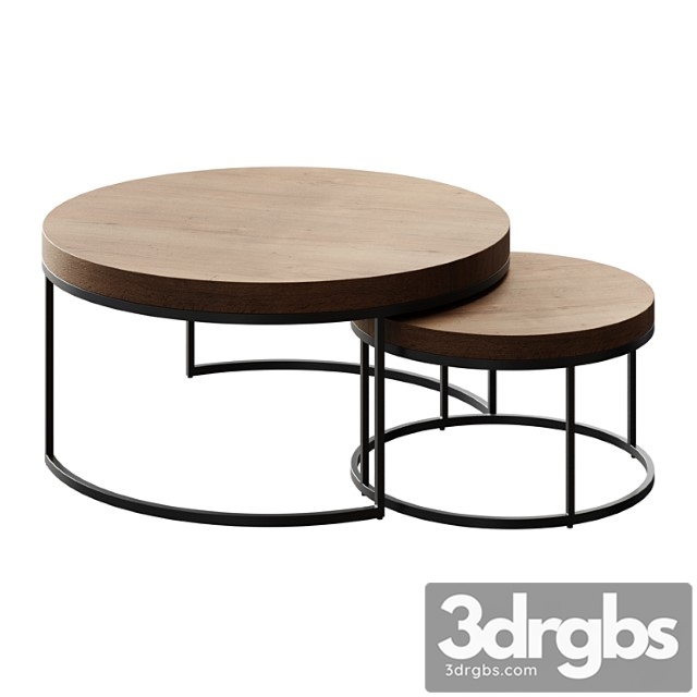 Coffee table malcolm round nesting coffee tables coffee table - thumbnail 1