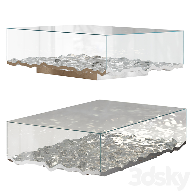 Coffee table MATHIEU LEHANNEUR 3DS Max Model - thumbnail 1