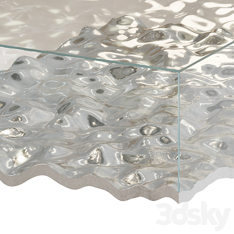 Coffee table MATHIEU LEHANNEUR 3DS Max Model - thumbnail 2