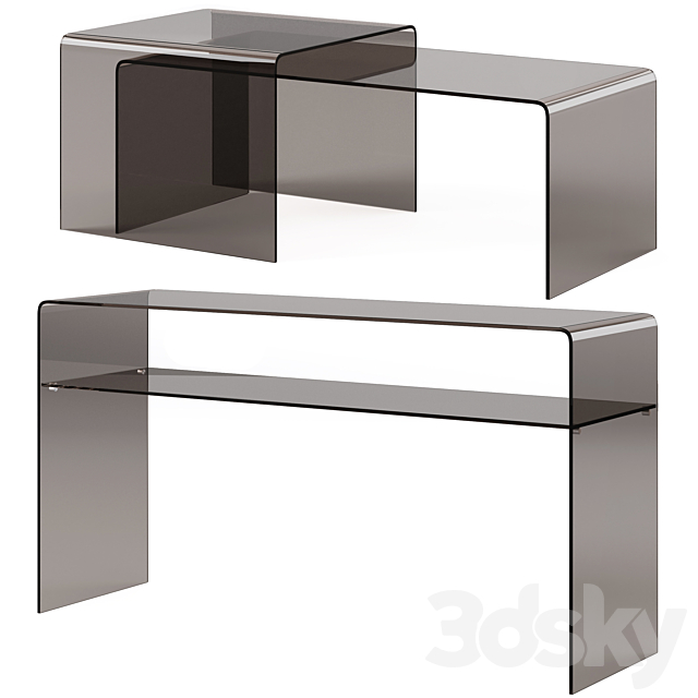 Coffee table Mercurio by Natuzzi 3ds Max - thumbnail 1