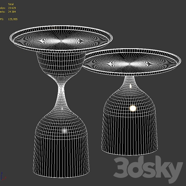 Coffee table. Model RD-7032 3DS Max Model - thumbnail 3