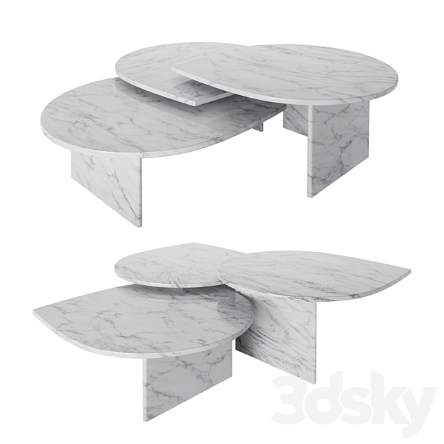 Coffee Table Naples Set of 3 by Eichholtz 3DSMax File - thumbnail 1