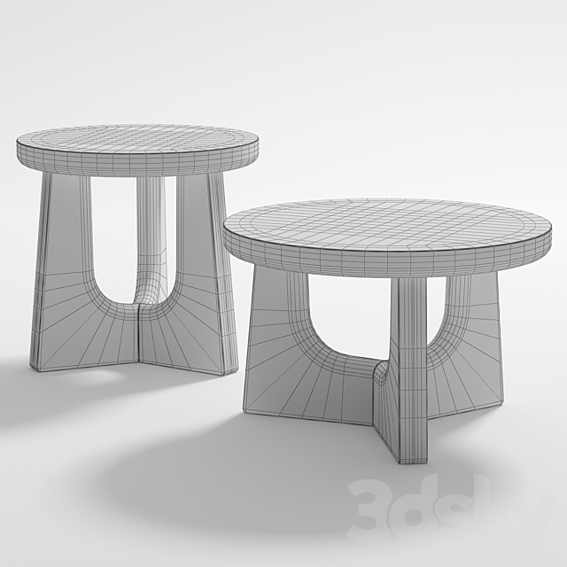 Coffee table Nara by Poliform 3DSMax File - thumbnail 4