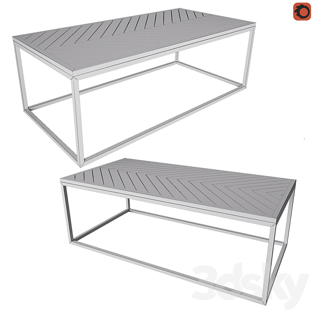 Coffee table Nottingham La Redoute 3DSMax File - thumbnail 3