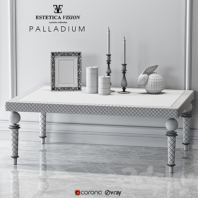 Coffee table Palladium 3DS Max Model - thumbnail 2