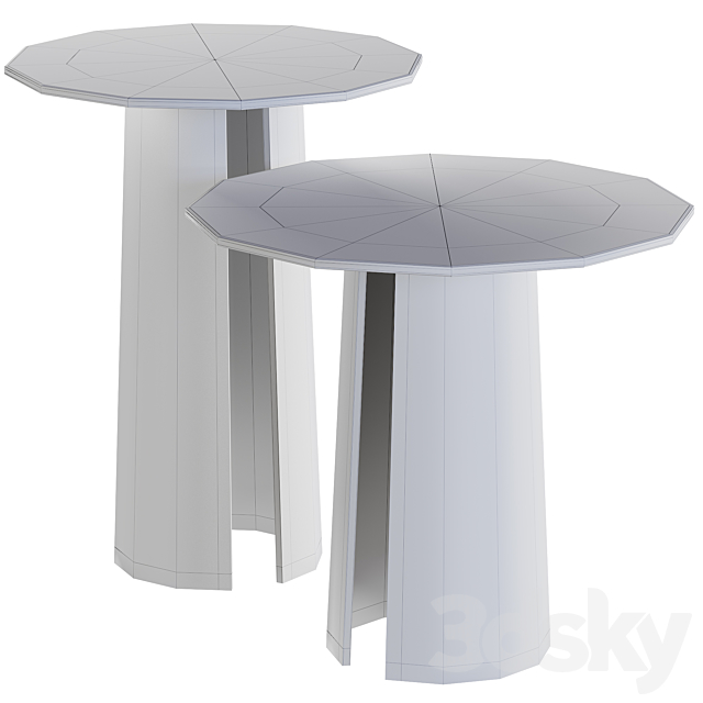 Coffee table Poliform Orbit 3DS Max Model - thumbnail 2