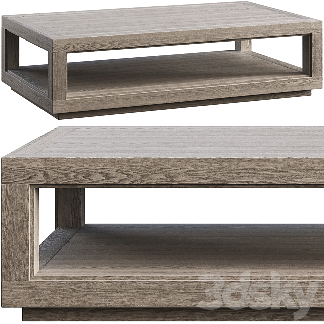 Coffee table Restoration Hardware Grand Framed 3DSMax File - thumbnail 1