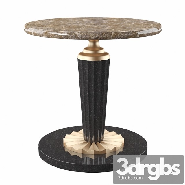 Coffee table round marble - thumbnail 1