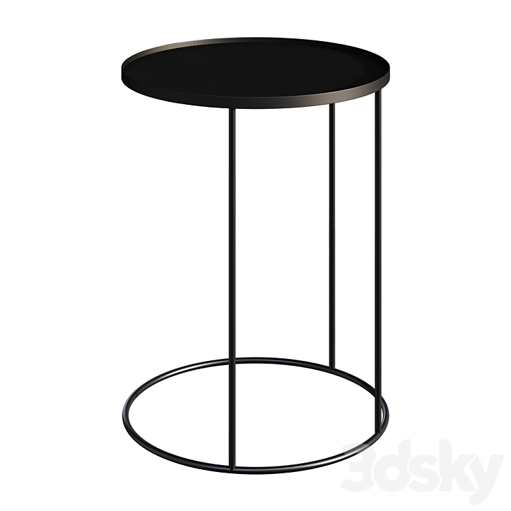 Coffee table ROUND TRAY ETHNICRAFT BIJZETTAFEL coffee table 3DS Max Model - thumbnail 1