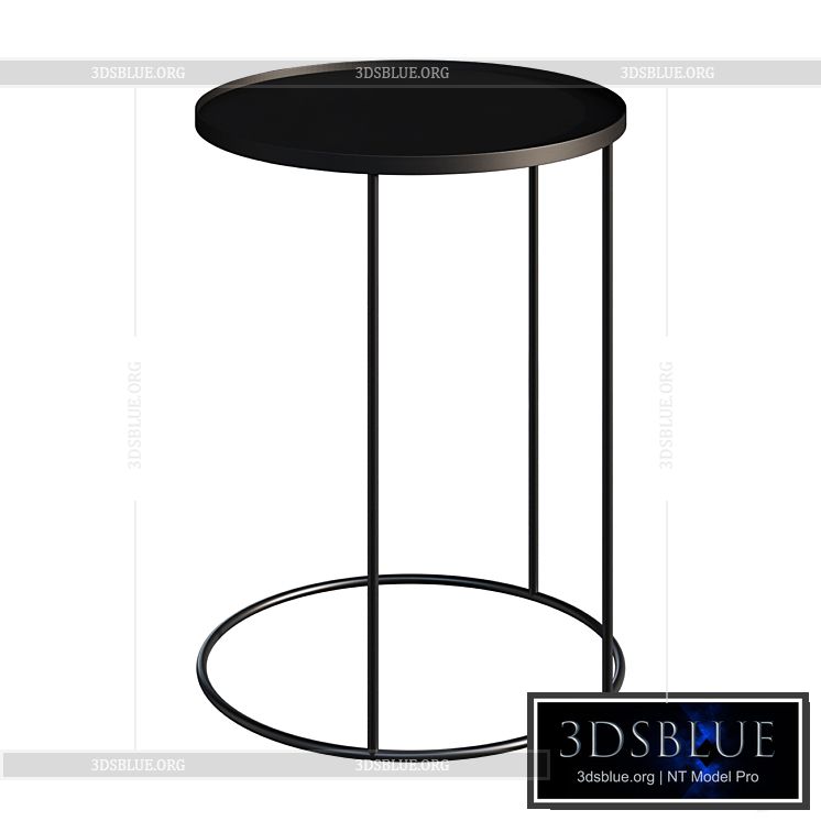 Coffee table ROUND TRAY ETHNICRAFT BIJZETTAFEL coffee table 3DS Max - thumbnail 3