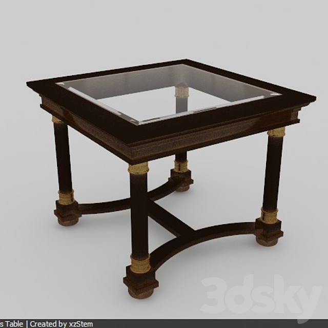 coffee table Selva 3ds Max - thumbnail 1