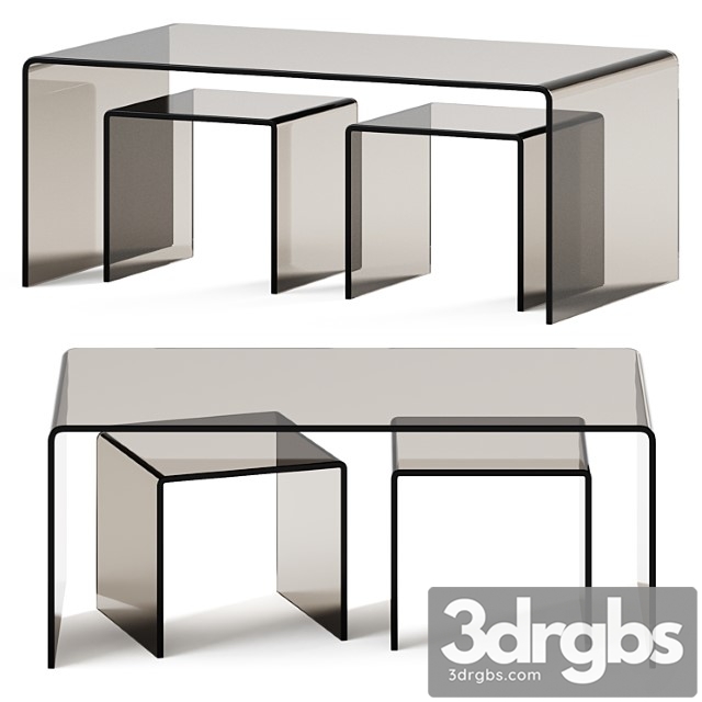 Coffee Table set Clear Club by Kare Design - thumbnail 1