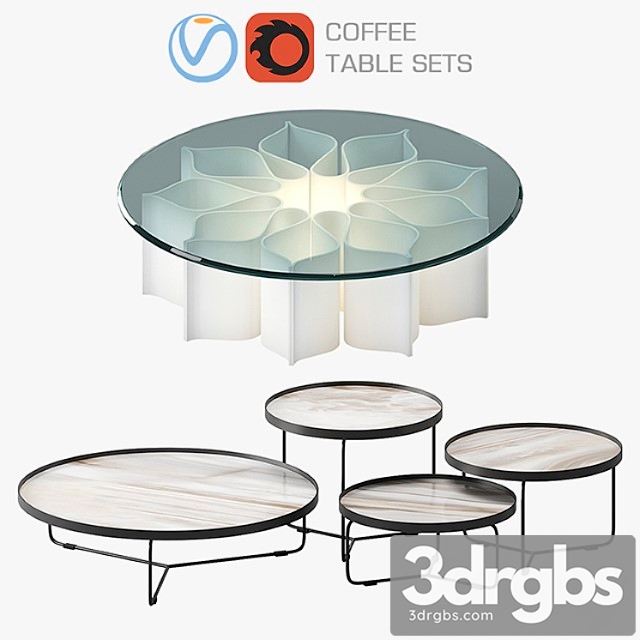 Coffee Table Sets 3dsmax Download - thumbnail 1