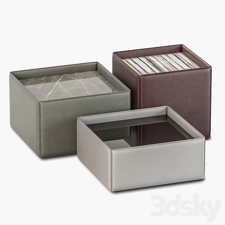 Coffee table Side Minotti 3DS Max Model - thumbnail 1